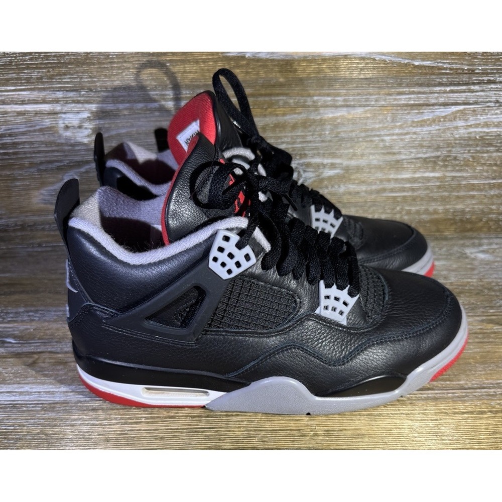 Jordan 4 Retro Reimagined Bred FV5029-006 Shoes Black Men's Size 7.5 EUC